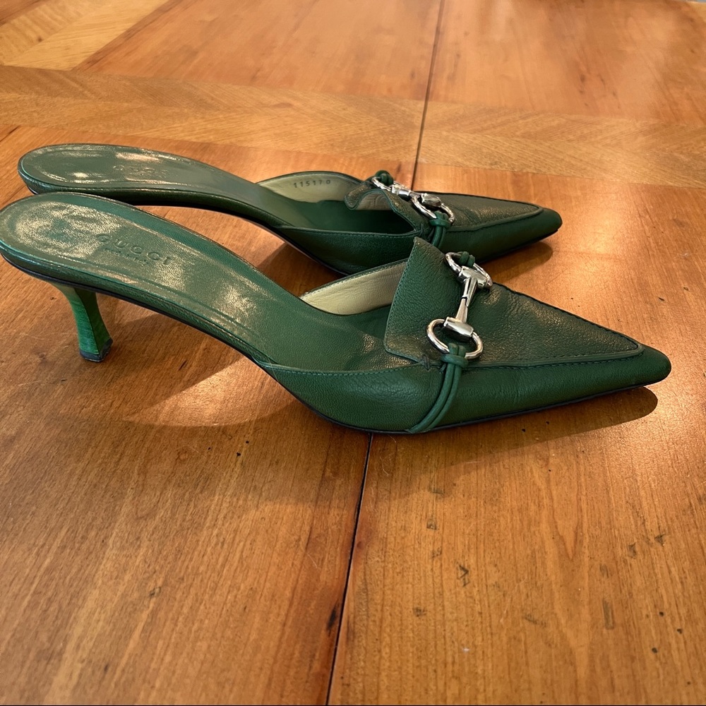 Green Gucci Mules women shoe size 9.5